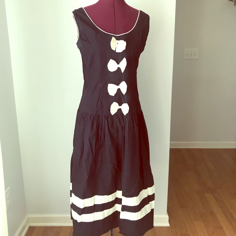 80’s Vintage nautical dress or sailor dress